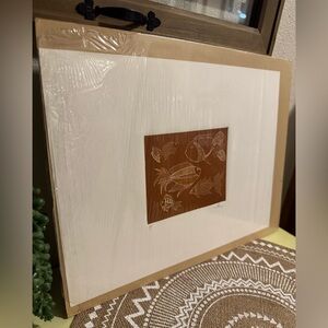 VTG Fish drawing signed and numbered art in matting, no frame, still in plastic
